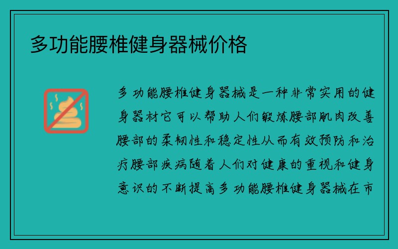 多功能腰椎健身器械价格